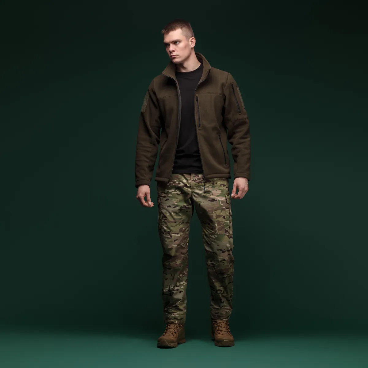 Флісова кофта Ukrarmor Patrol Pullover Fleece Ranger green. Polyester, windproof 7