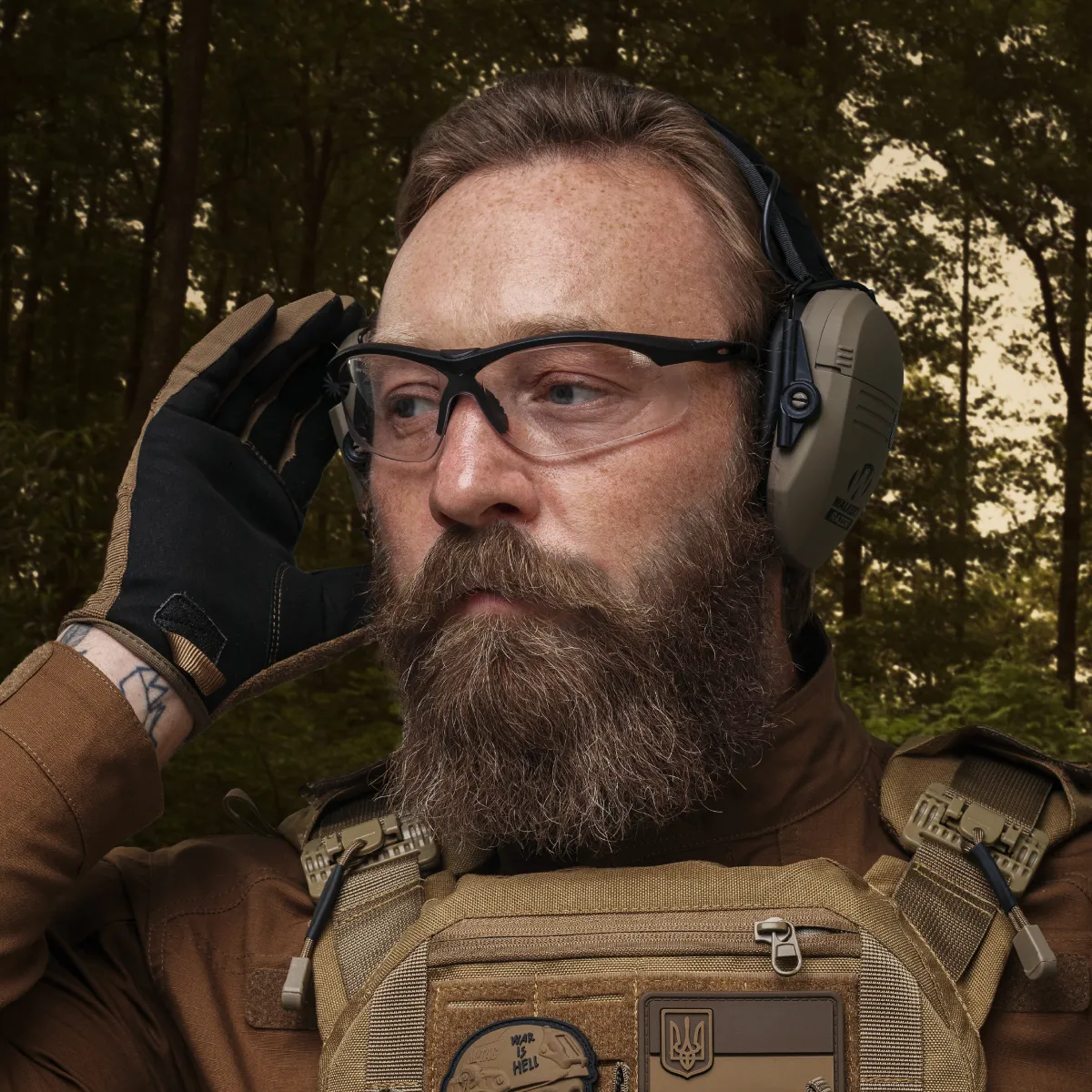 Активні навушники Walker's Razor Tan (Койот) з наголів'ям. Виробник США 4