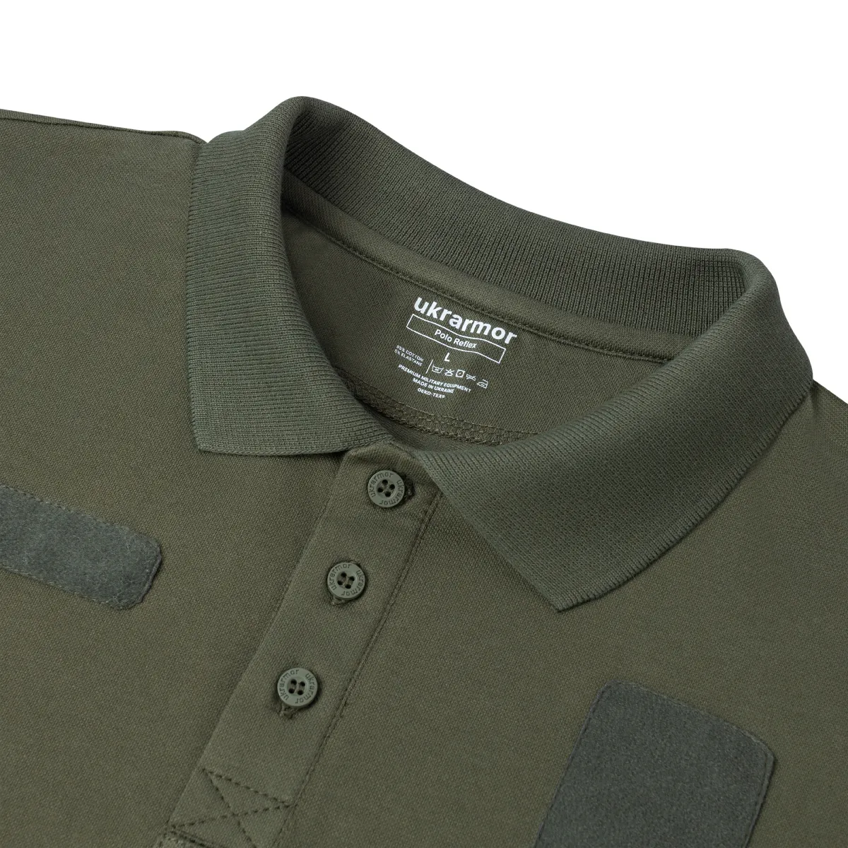 Футболка-поло тактична Ukrarmor Polo Reflex. Cotton. Колір Хакі 5