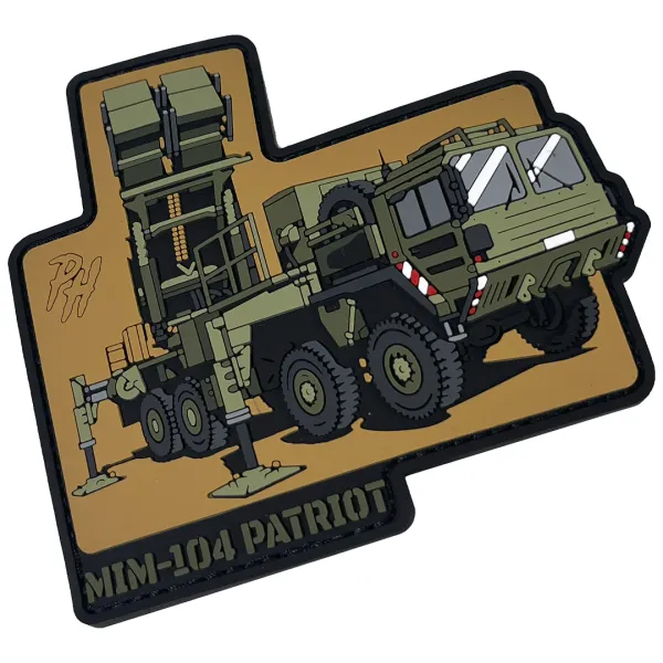 Патч (шеврон) «MIM-104 Patriot» від Patch hunter. М’який ПВХ пластик. Койот 4