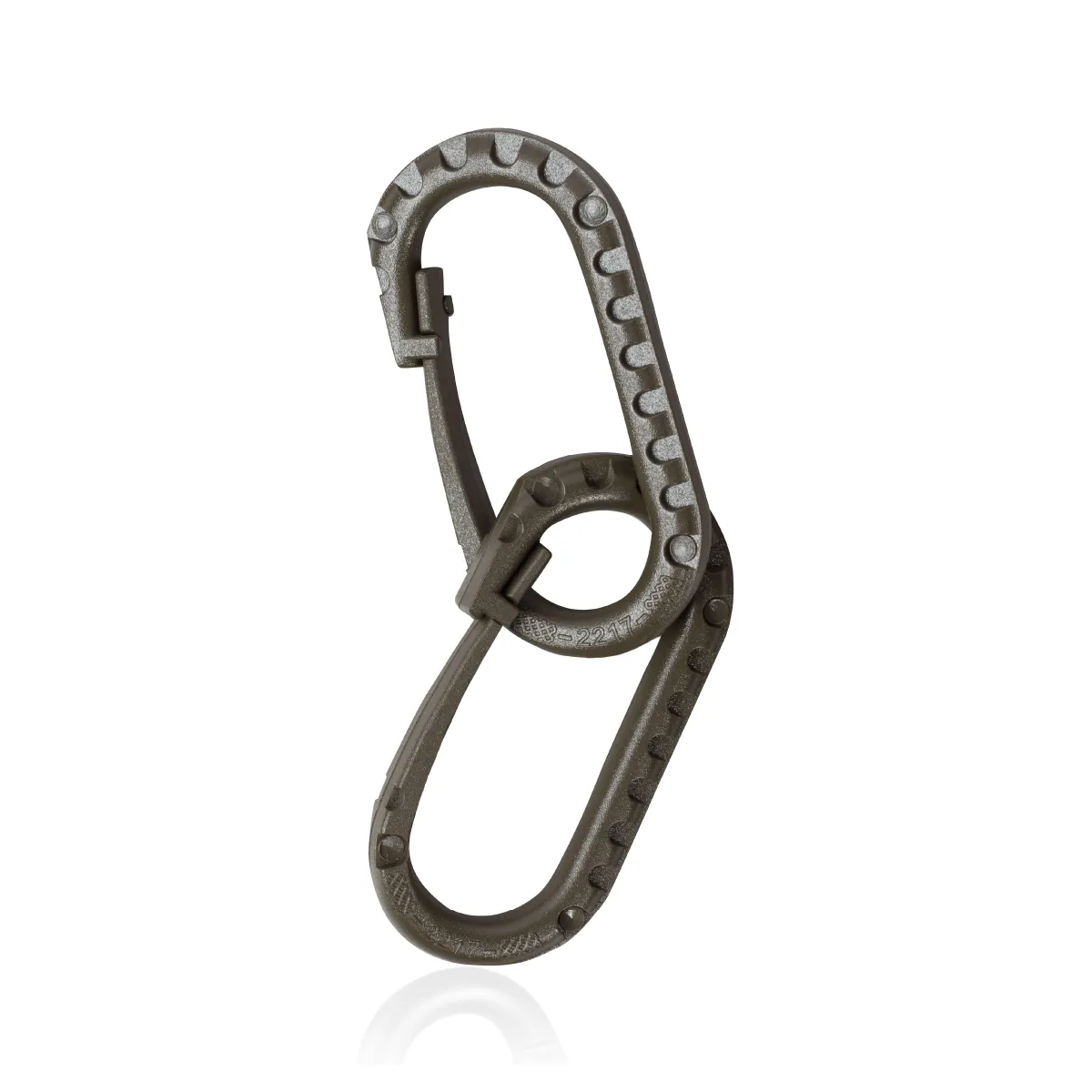 Карабін пластиковий універсальний, 60 х 40 мм. Колір Олива