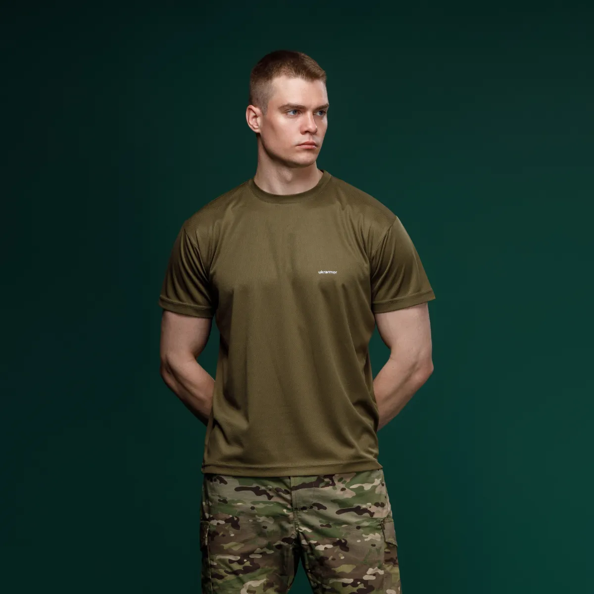 Футболка сітчаста AIR Coolmax. Легка та добре відводить вологу. Олива 2