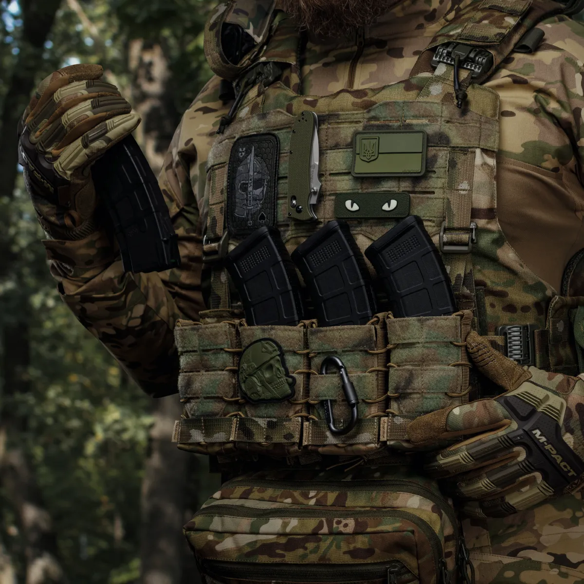 Рукавички тактичні Mechanix M-Pact. Мультикам 4