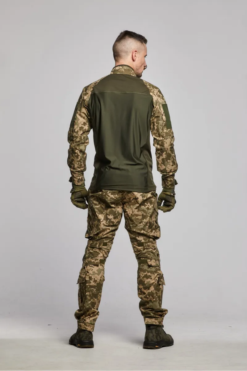 Тактична сорочка UBACS ЗСУ. Основа Coolmax, рукава Rip-Stop. Піксель 4