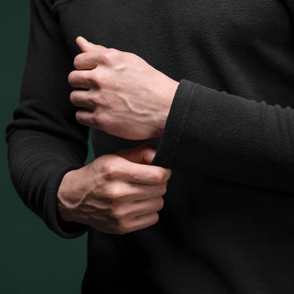 Флісова тактична кофта Garrison Fleece Black. Temperature control, polyester 4