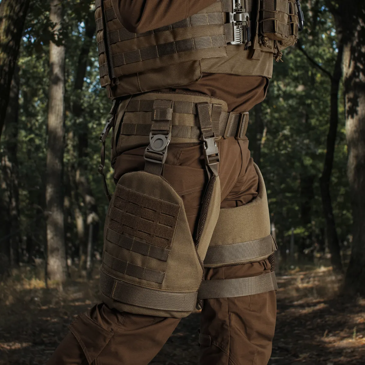 Захист внутрішньої частини стегна 1-го класу захисту (з балістичним пакетом). Койот 4