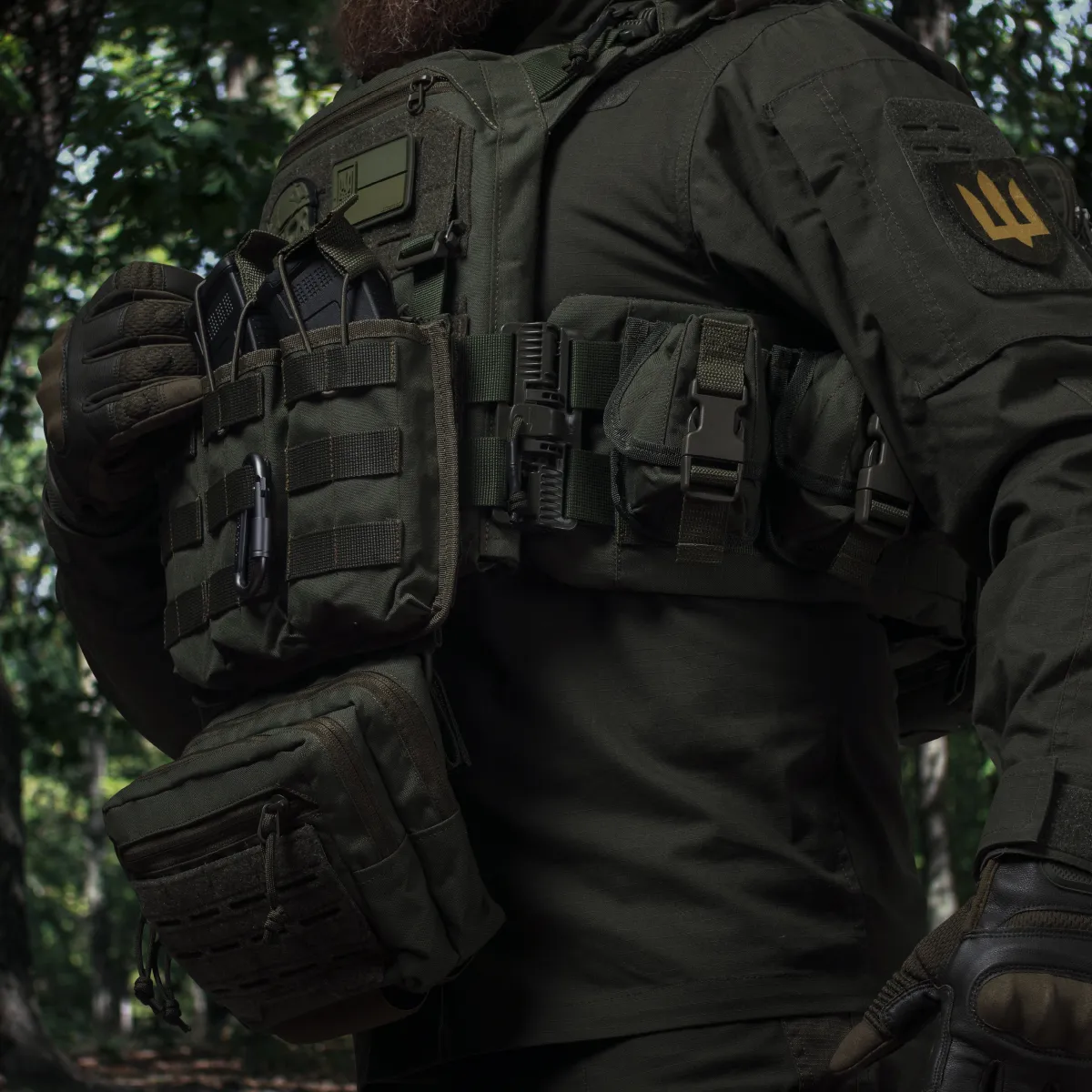 Підсумок під гранату. Кріплення Molle. Cordura 1000. Олива 3