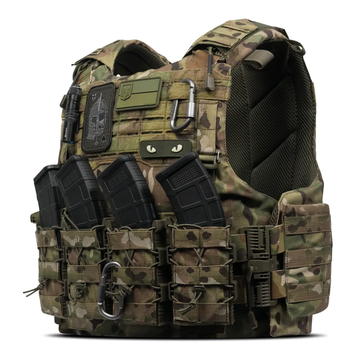 Бойовий бронежилет IBV-2 (Stanag 2920). Вага 3.7 кг. Збільшена площа захисту. Мультикам. S/M