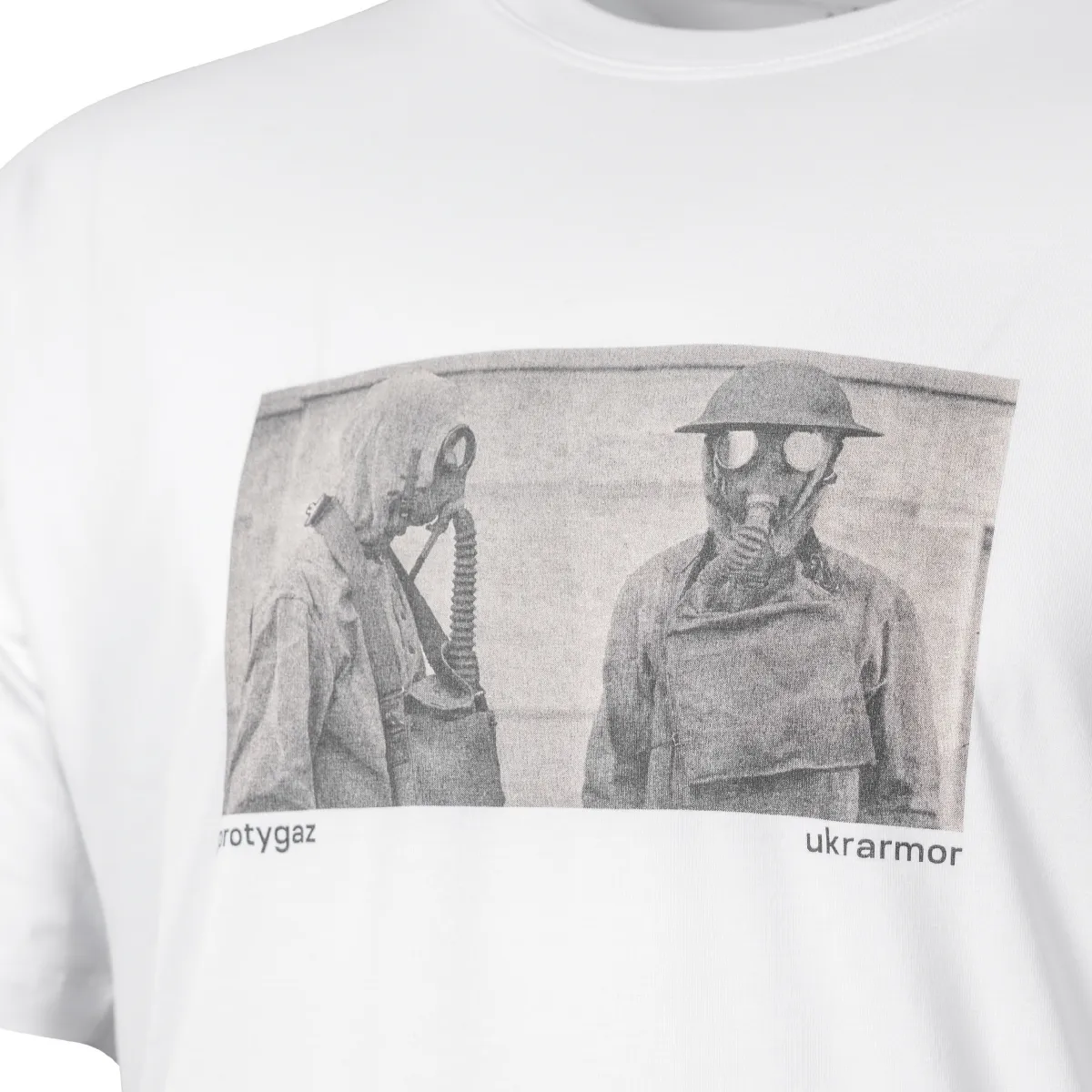 Футболка чоловіча Basic Military. Gasmask Grins. Cottone/Elastane, білий 5