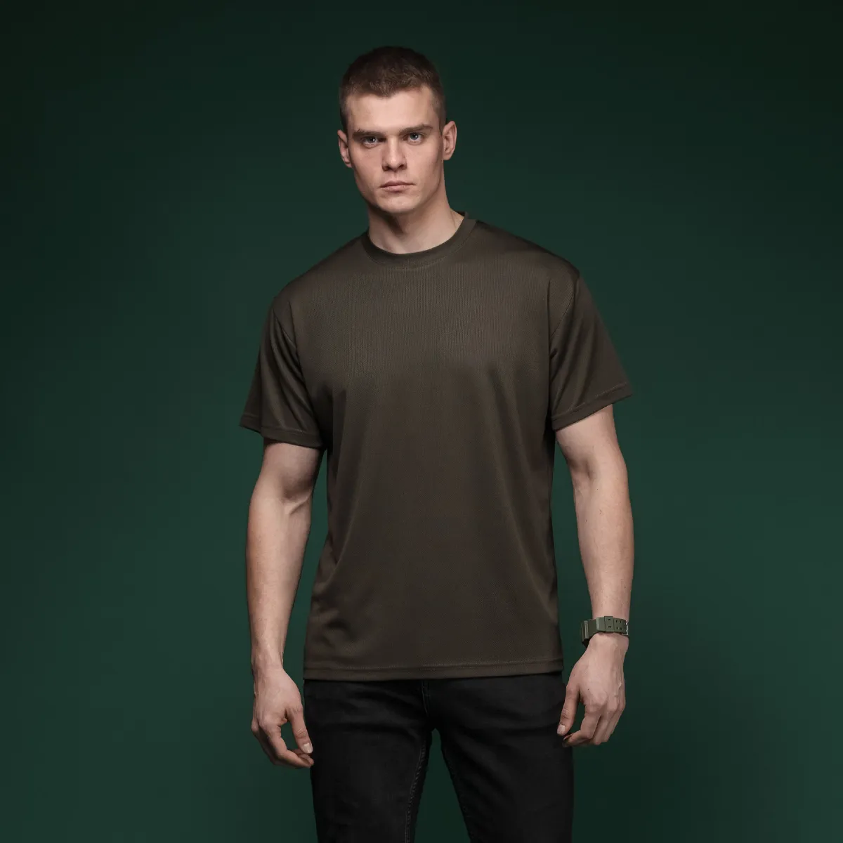 Комплект футболок (3 шт.) AIR Coolmax без логотипу. Легкі та добре відводять вологу. Койот/олива/чорний 6