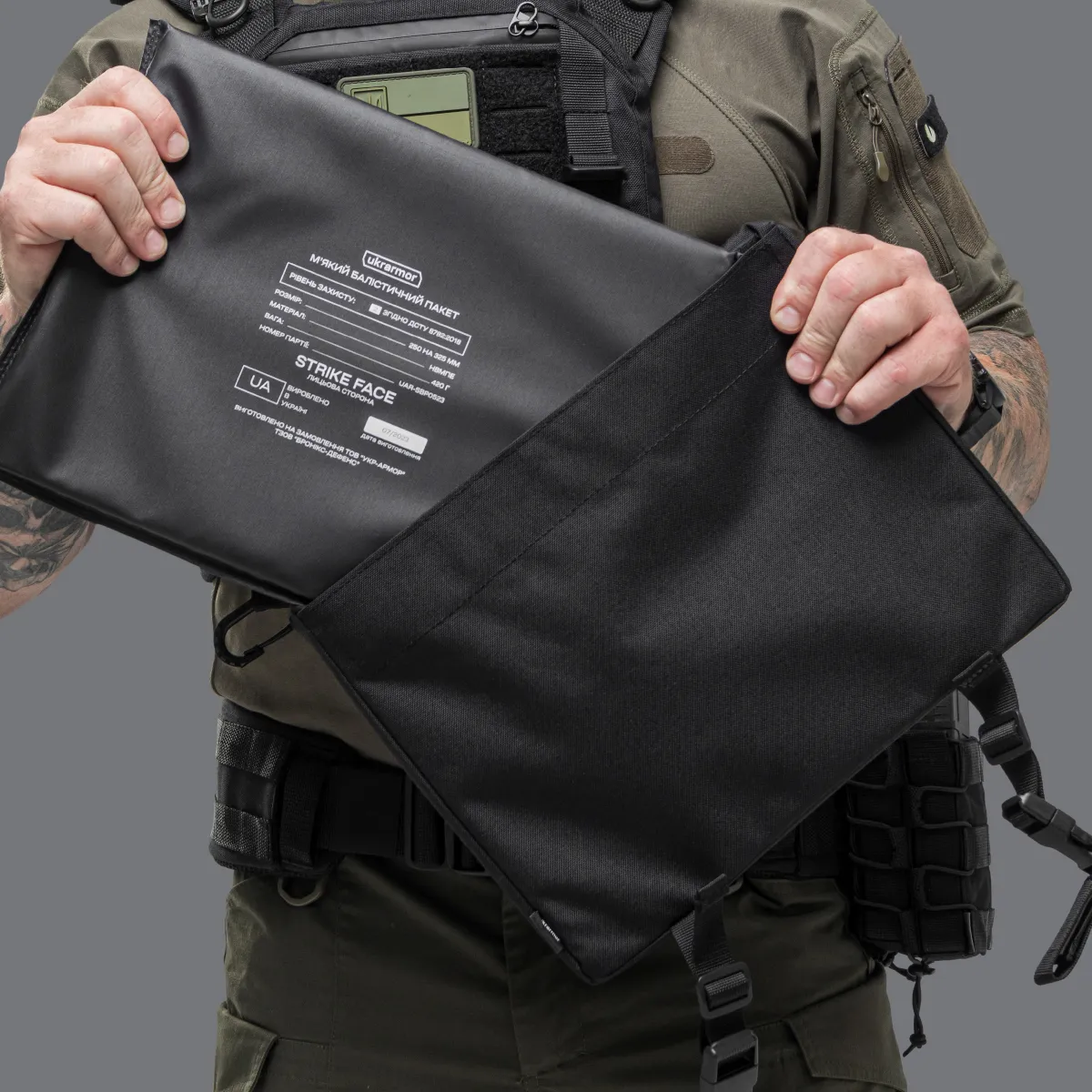 Килимок для сидіння тактичний 2-го класу захисту. Cordura 500D. Чорний 6