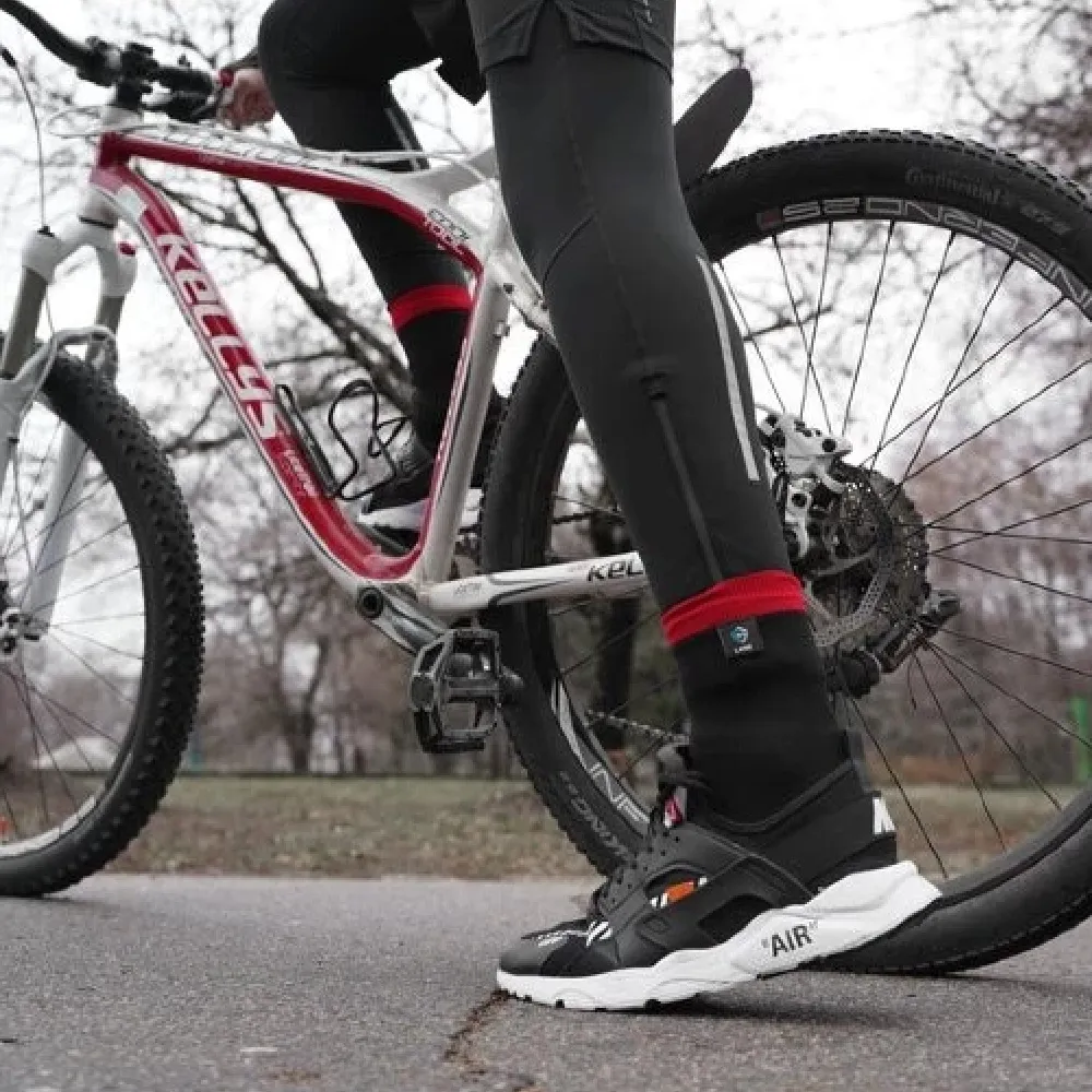 Водонепроникні шкарпетки Dexshell Running Lite Socks. Червоні смужки 3