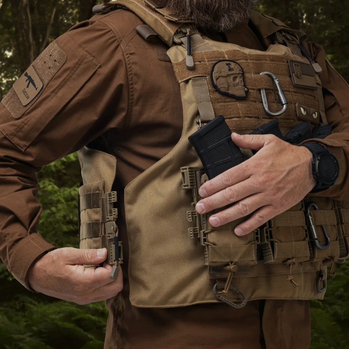 Бойовий бронежилет IBV-2 (Stanag 2920). Вага 3.7 кг. Збільшена площа захисту. Койот. S/M 11