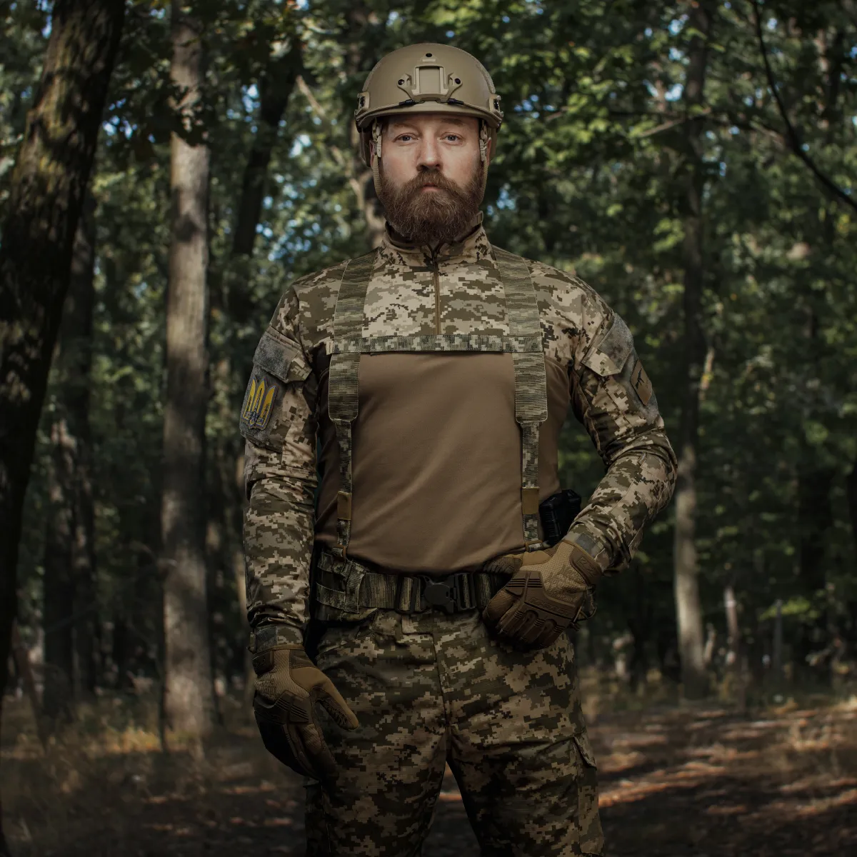 Плечові ремені для тактичного пояса. Кріплення Molle. Піксель (мм-14) 2