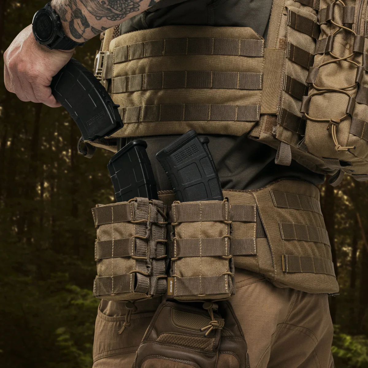 Подвійний підсумок під магазини АК/АR (тканевий). Койот 4