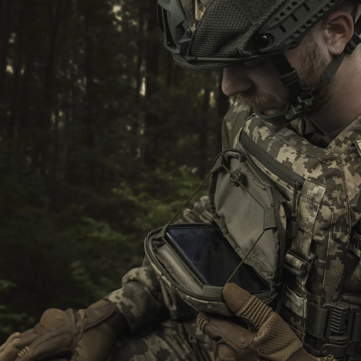 Нагрудний адмін підсумок. Cordura 1000. Кріплення Molle. Піксель (мм-14) 6