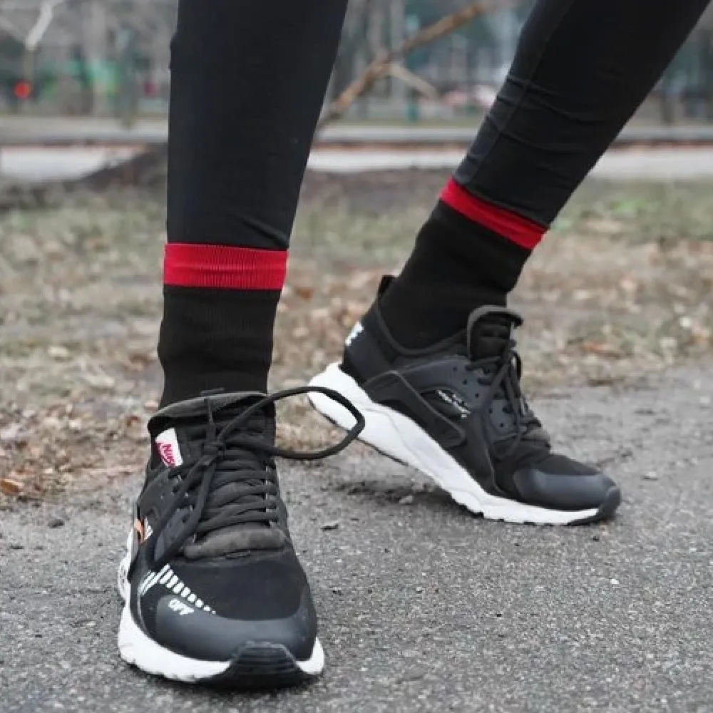 Водонепроникні шкарпетки Dexshell Running Lite Socks. Червоні смужки 6