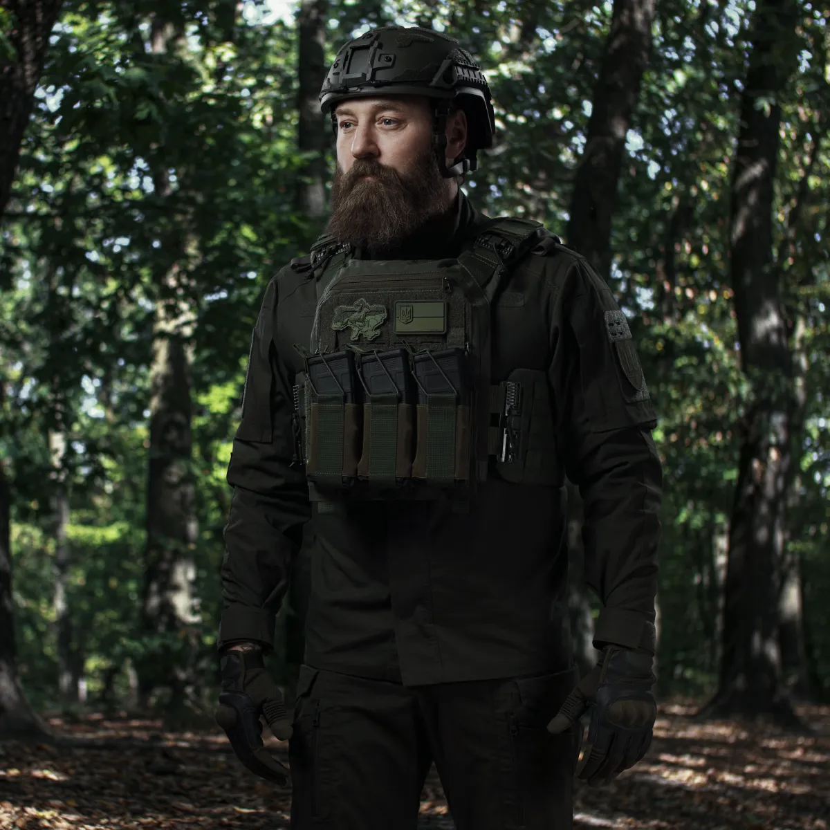 Потрійний еластичний підсумок для магазинів АК/АR відкритого типу з кріпленням MOLLE. Олива 3