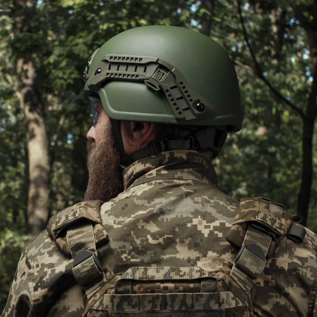 Кевларовий шолом TOR (додатковий захист вух та скроні). Виробник: Україна. Олива. L 7