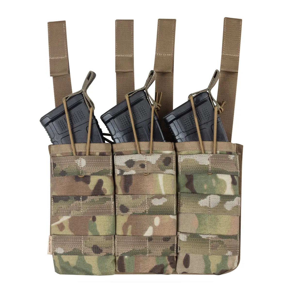 Потрійний підсумок під магазини АК/АR. Cordura 1000. Molle. Мультикам 3