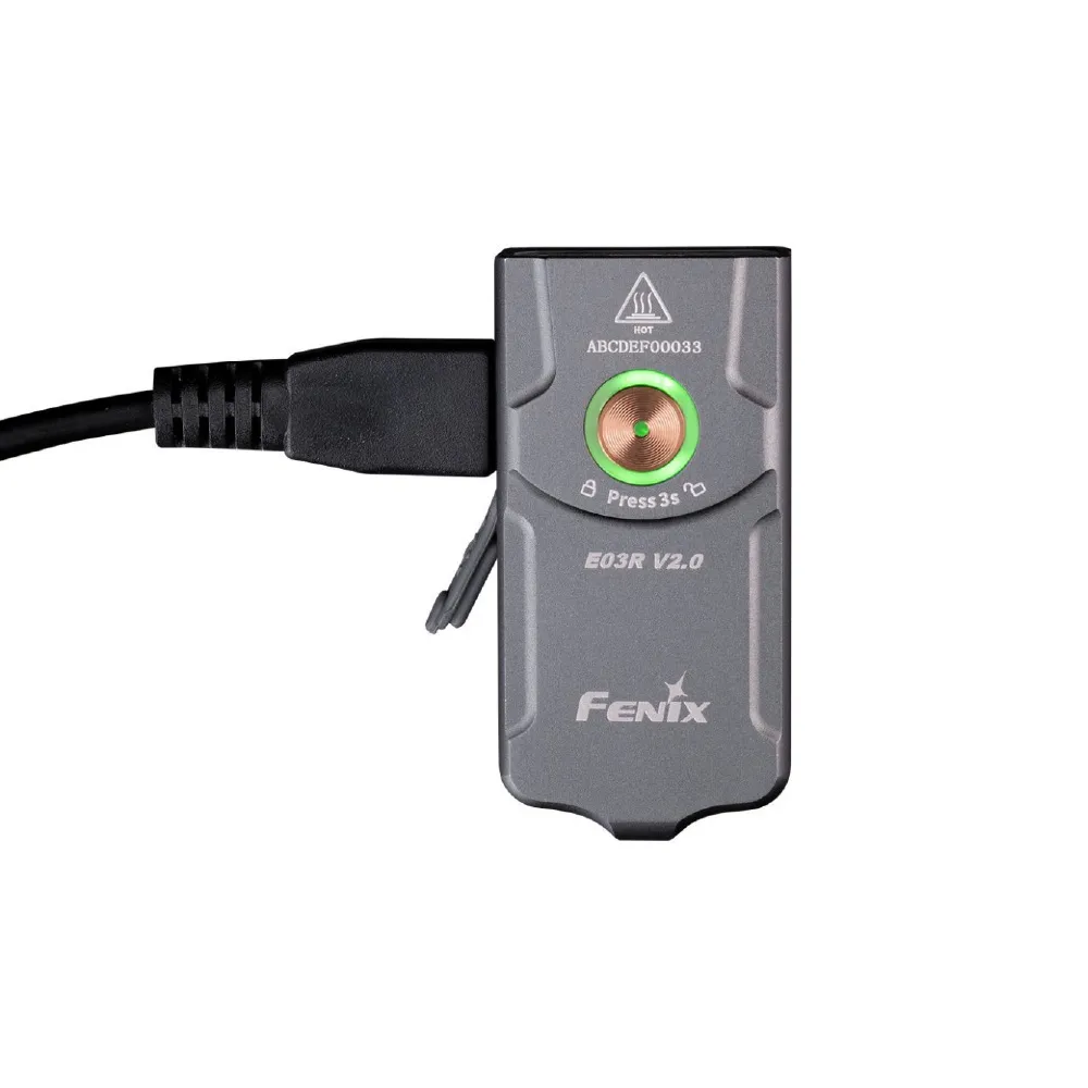 Ліхтар наключний Fenix E03R V2.0. Два режими (білий та червоний). Сірий 4
