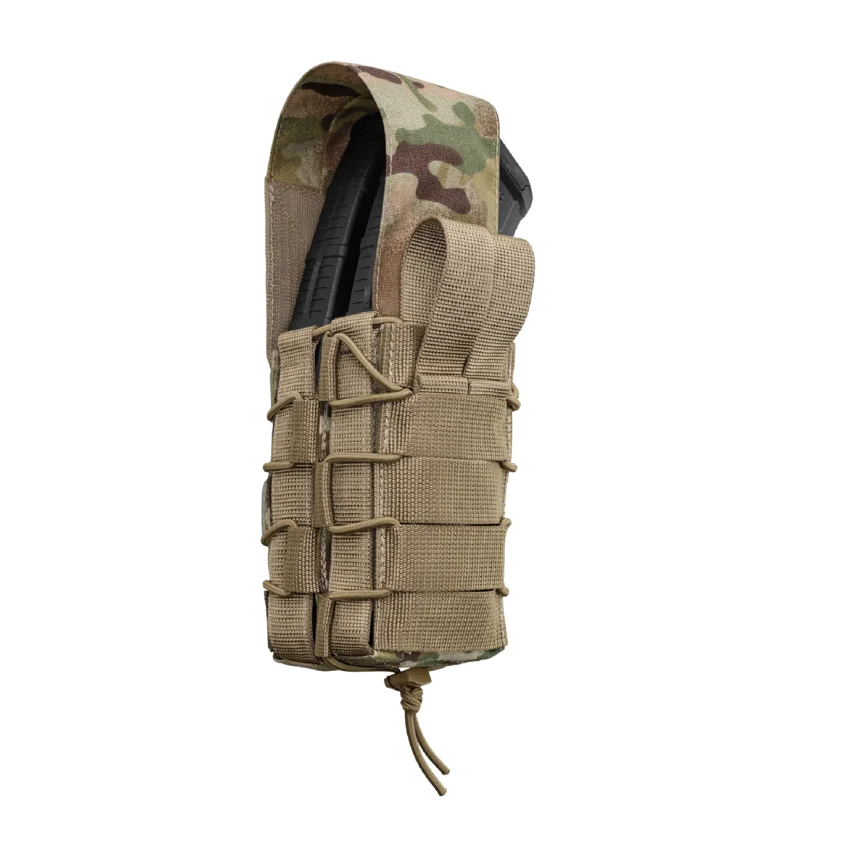 Двойной закрытый подсумок с клапаном под магазины АК/АR/РПК-74. Мультикам 5