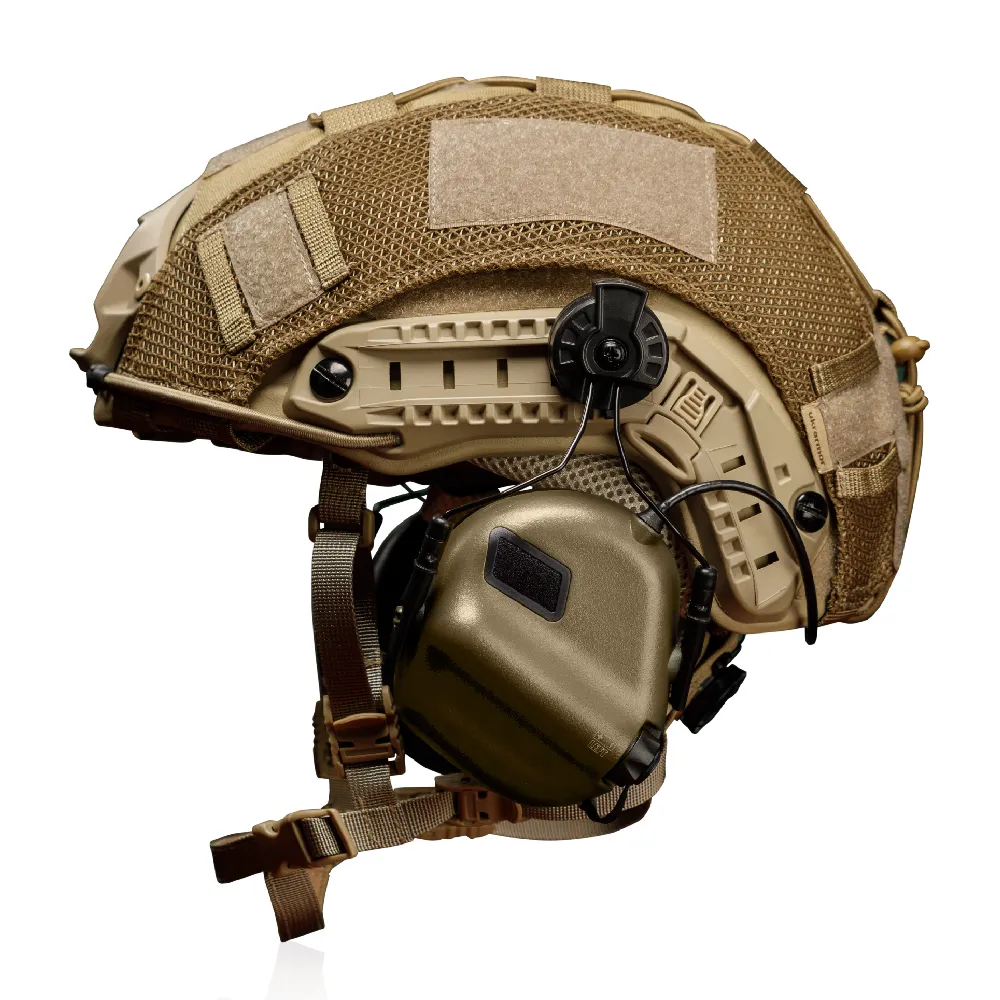 Комплект: кевларовий шолом Fast IIIA+активні навушники M31H+кавер. Койот 3