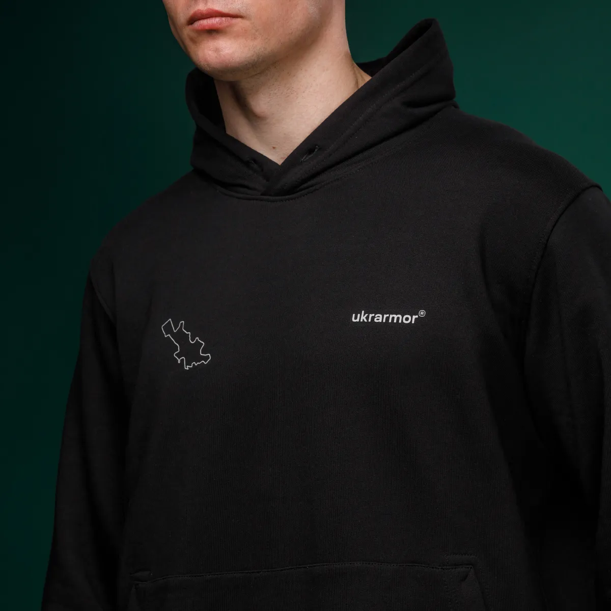 Худі M1 Mono колекція Avdiivka. Топографічна карта. Cotton and polyester. Чорний 3