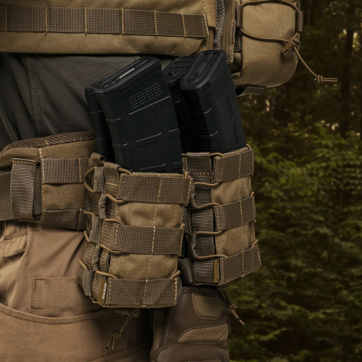 Подвійний підсумок під магазини АК/АR (тканевий). Койот 3