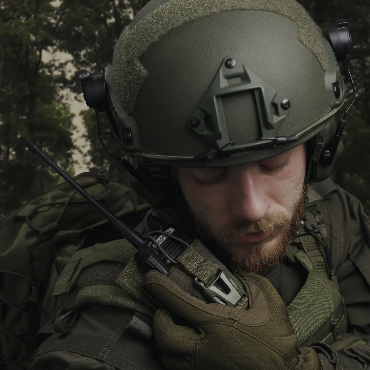 Підсумок для рації. Кріплення Molle. Cordura 1000. Колір Олива 3