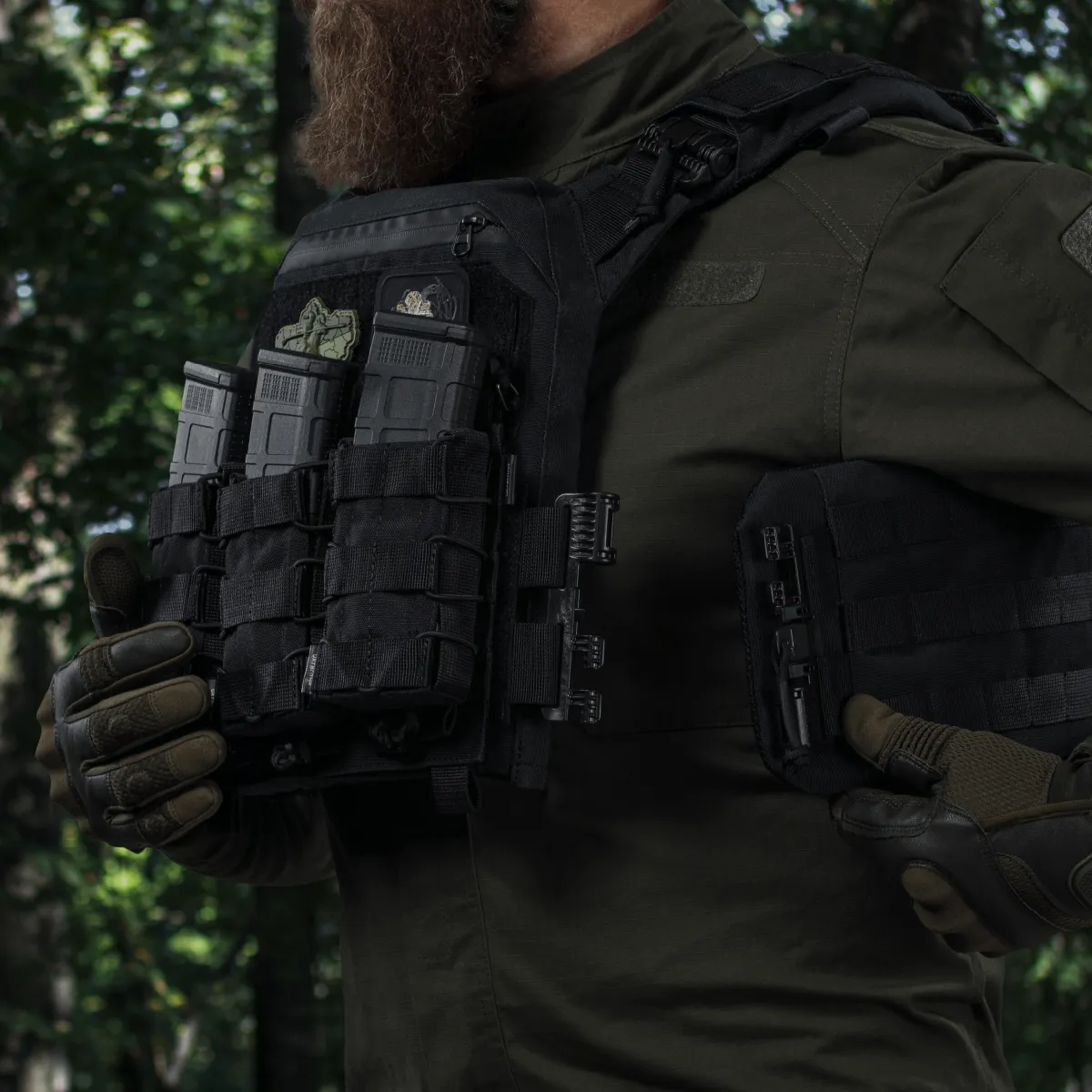 Бронежилет 6-го класу (PRO). Вага 5.7 кг. Керамічні плити Shield Germany 2.65 кг. Чорний 6