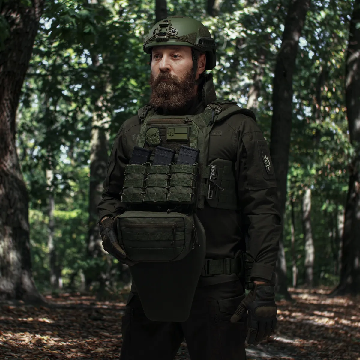 Сумка-напашник стандартна 1-го класу захисту. Матеріал Cordura 1000. Олива 4