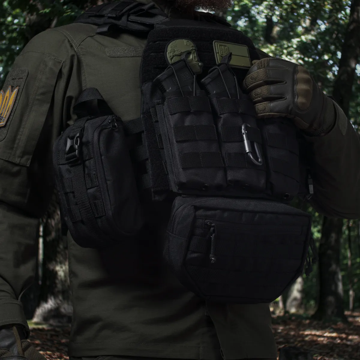 Сумка-напашник стандартна 2-го класу захисту. Матеріал Cordura 1000. Чорний 5