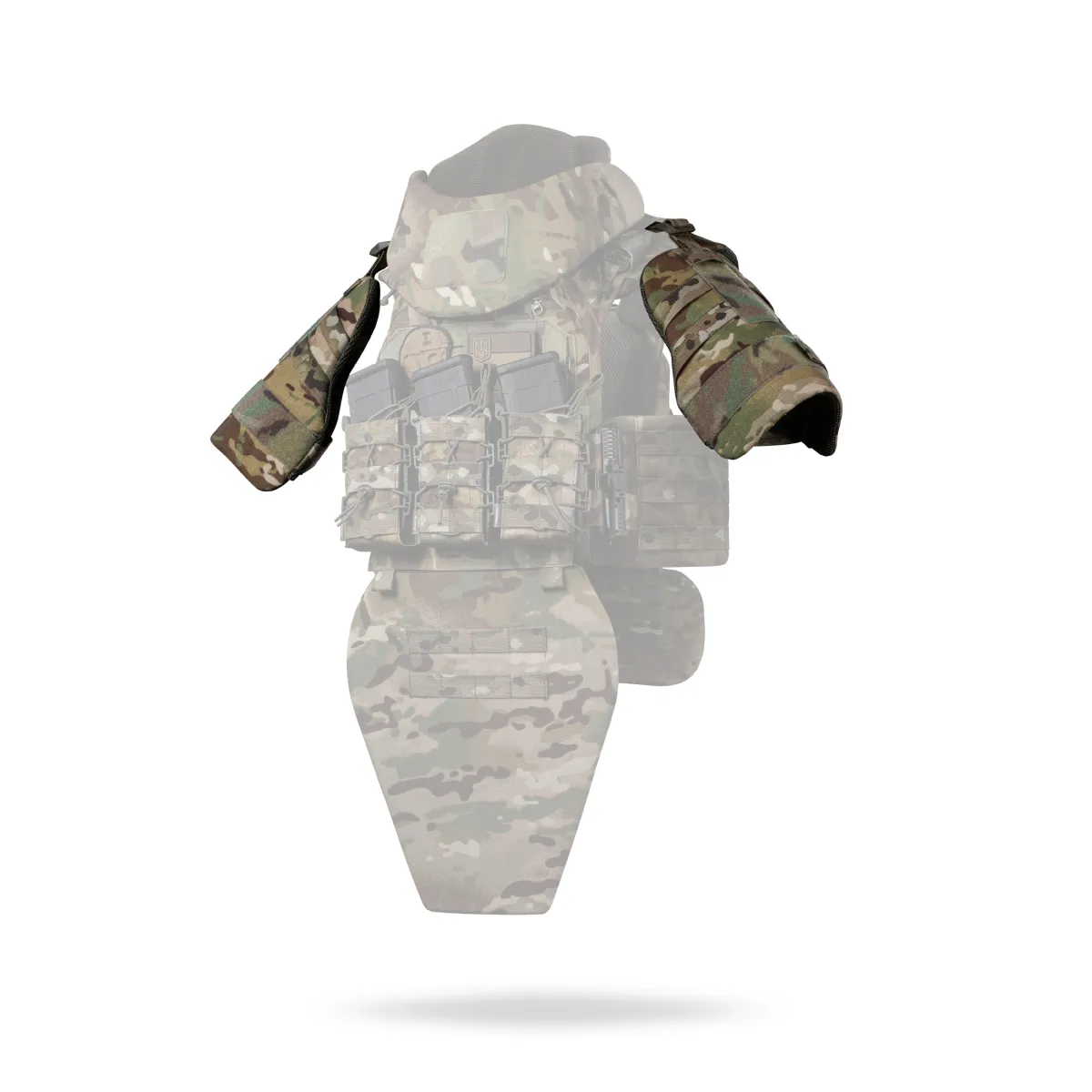 Плечовий захист з балістичними пакетами 2-го класу. STANAG 2920. Мультикам 5