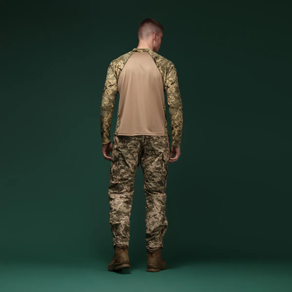 Тактична сорочка Base Combat Shirt з довгим рукавом. Піксель/Койот 3