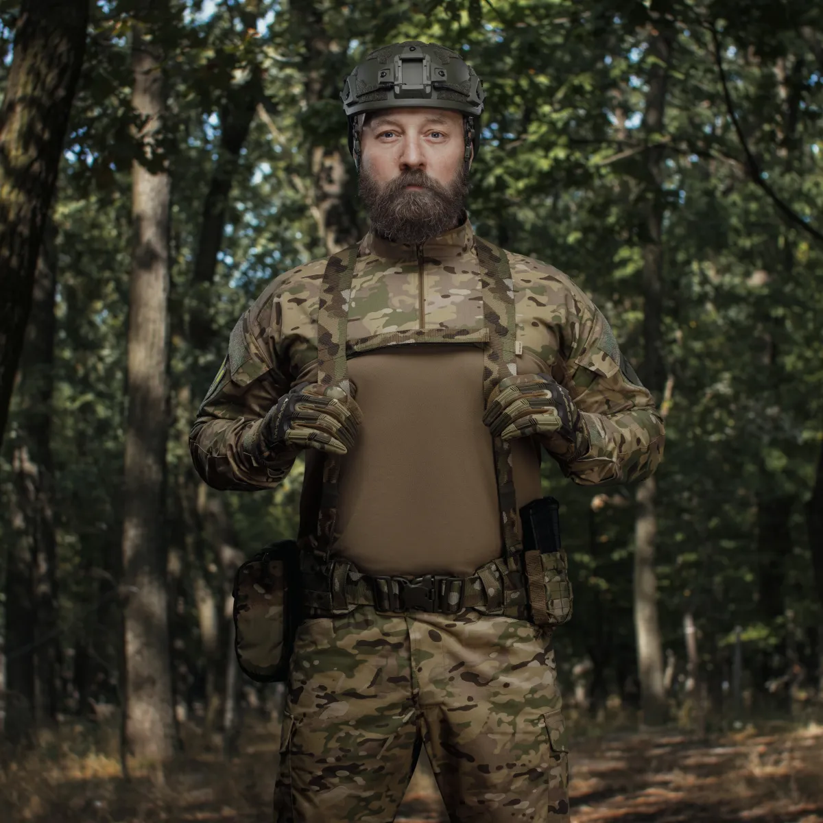 Плечові ремені для тактичного пояса. Кріплення Molle. Мультикам 2