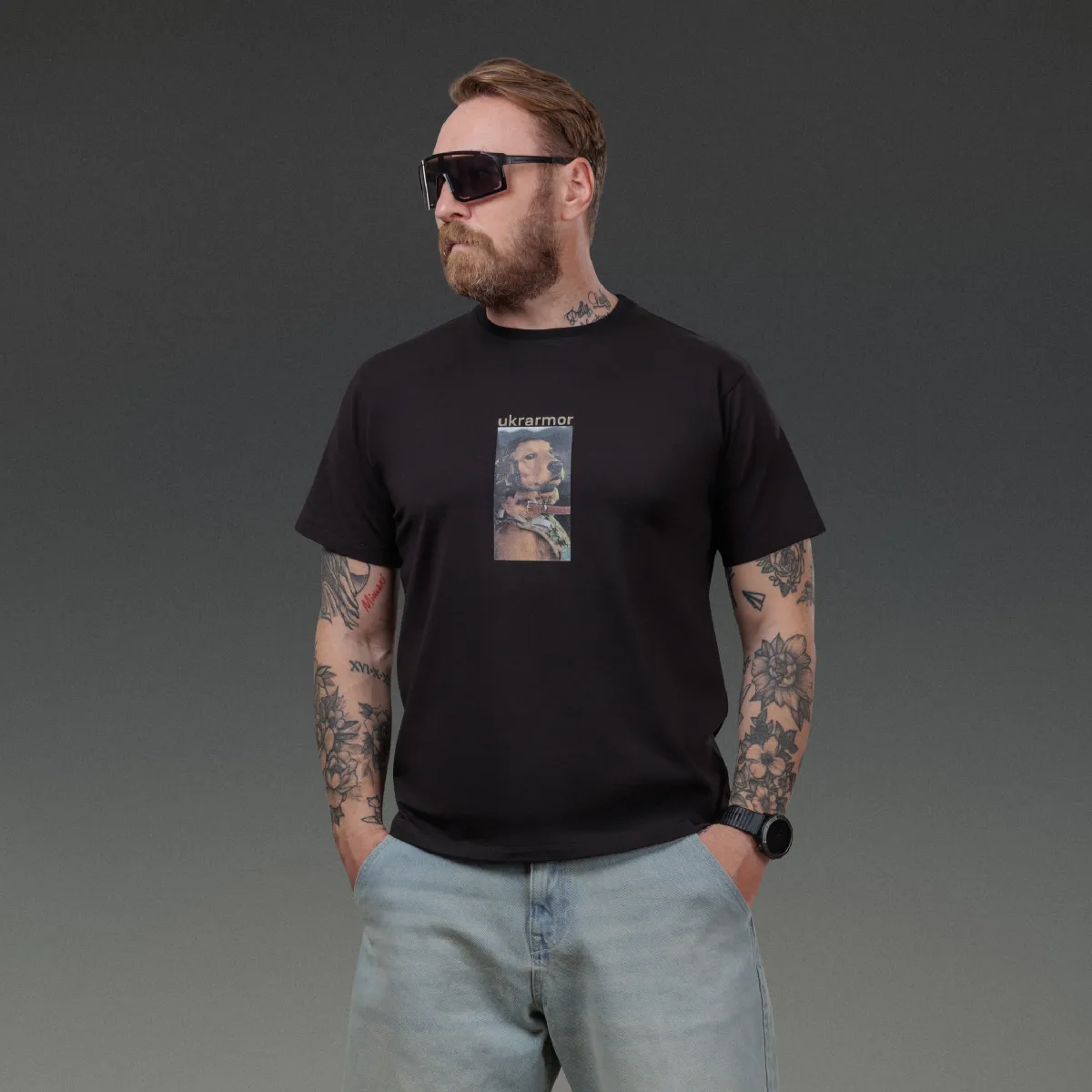 Футболка Basic Military T-Shirt. Battle Pup. Cotton/Elastane. Чорний 2