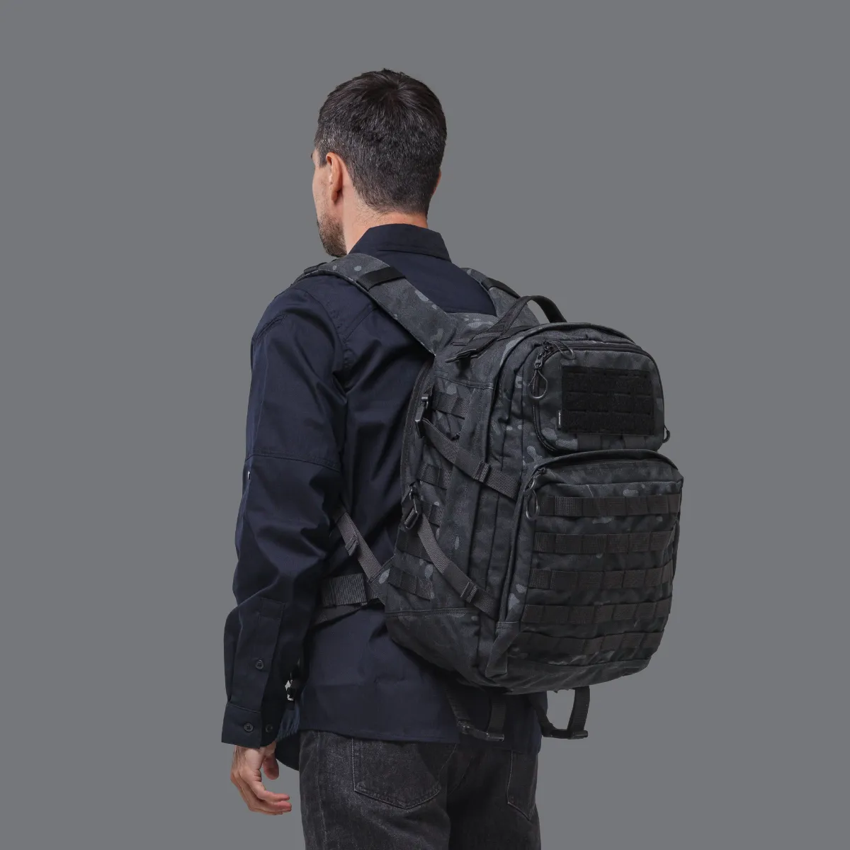 Тактичний рюкзак RANGER на 40 л. Мультикам чорний. CORDURA 1000 2