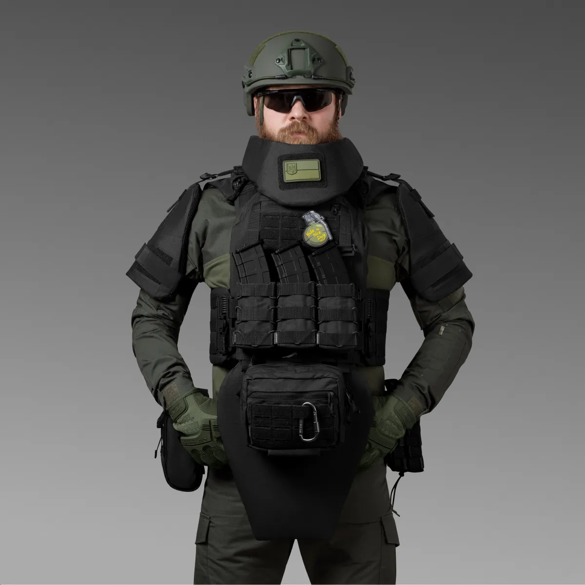 Плечовий захист з балістичними пакетами 2-го класу. STANAG 2920. Чорний 3