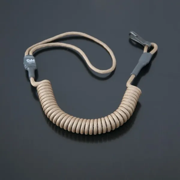 Шнур страхувальний Standard з воронованим карабіном. Навантаження до 50 кг. Койот 2