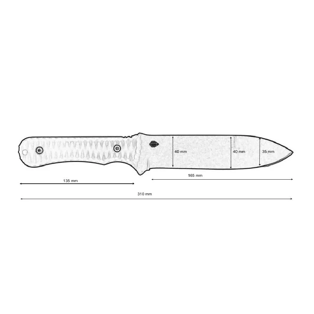 Загальновійськовий ніж Піхота Blade Brothers Knives з чорним полімерним покриттям 5