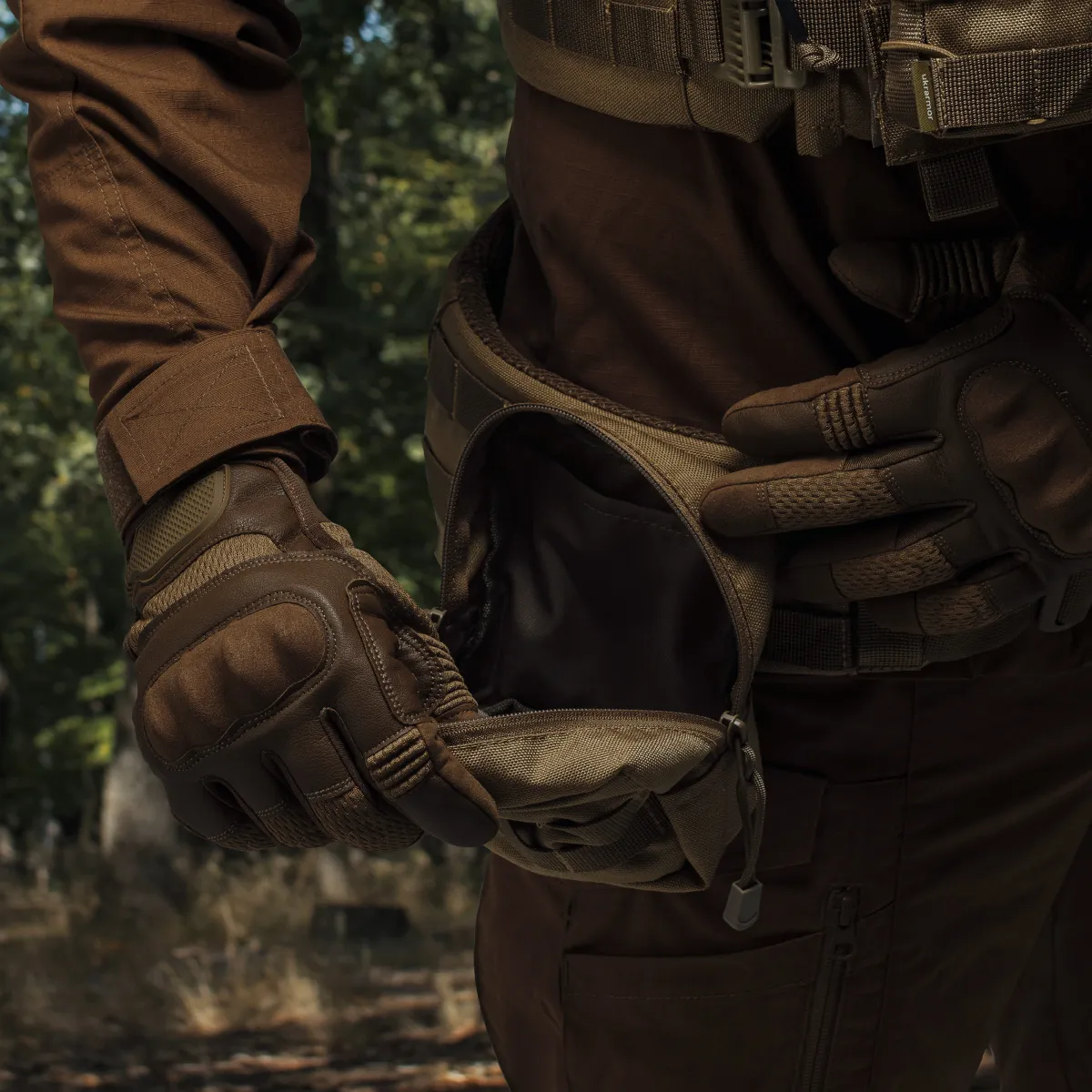 Тактичні рукавички Glotac, шкіряні. Посилені вставки на кісточках. Колір Койот 6