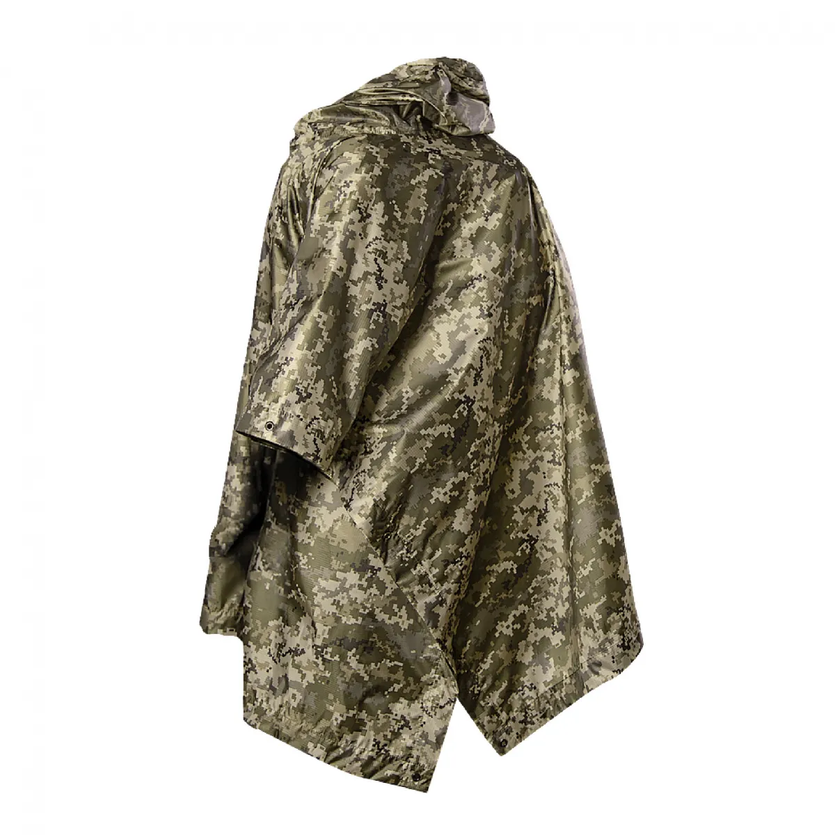 Пончо Piligrim 2.0 Rip-Stop. Вологостійке з розширеною горловиною. Піксель (мм-14) 3