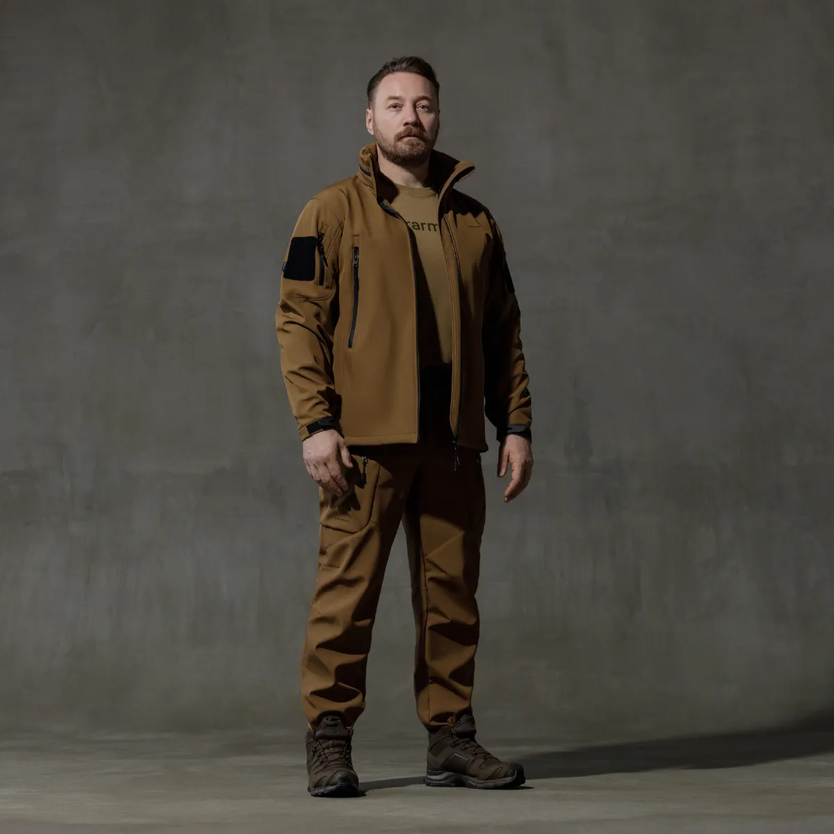 Комплект одягу Softshell Hawk Jacket & Pants. Захист від вітру та вологи. Койот 6