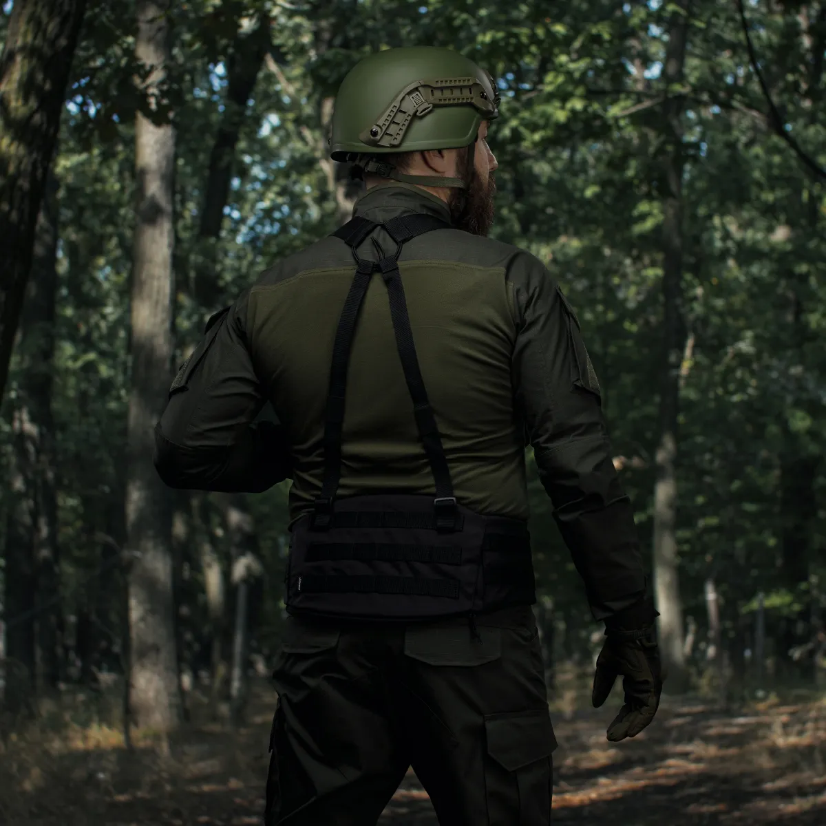 Плечові ремені для тактичного пояса. Кріплення Molle. Чорний 5