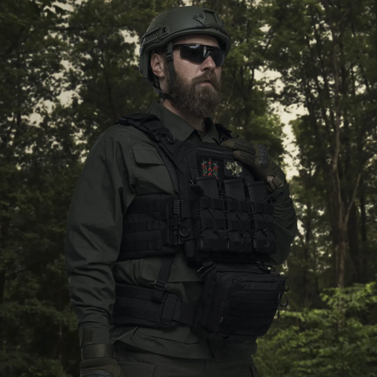 Сумка-напашник PRO 1-го класу захисту. Розмір L (16х22 см). Матеріал Cordura 1000. Чорний 8