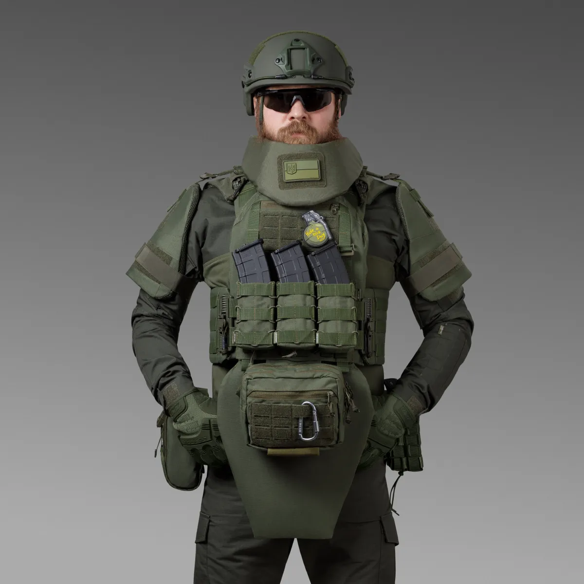 Плечовий захист з балістичними пакетами 2-го класу. STANAG 2920. Олива 3