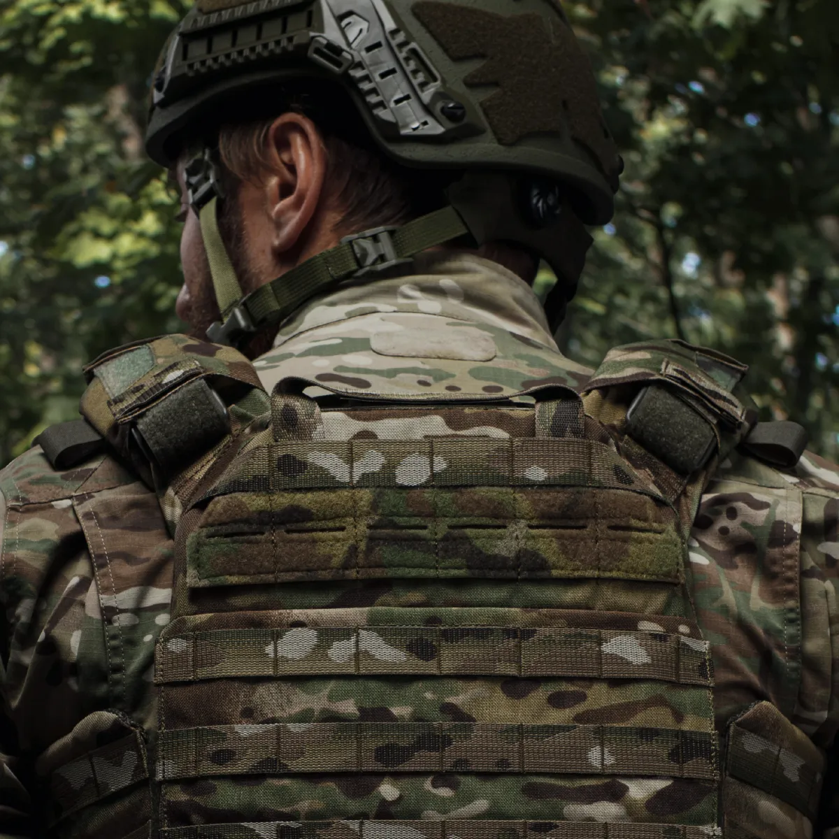 Збільшена плитоноска (PRO) під бронеплити 27х35 см. Мультикам 12