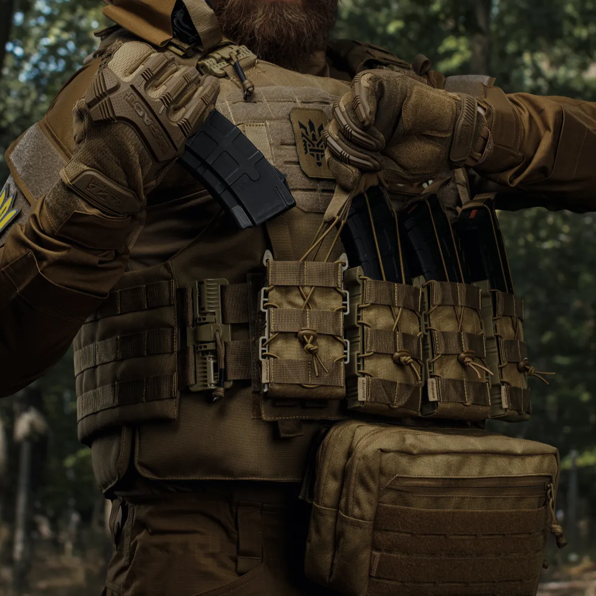 Підсумок одинарний пластиковий для магазину АК/AR. Койот 4