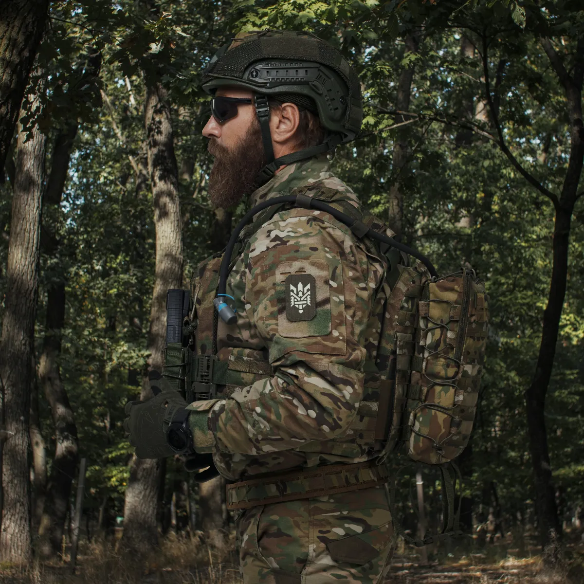 Одинарный подсумок под магазины АК/АR (тканевый). Мультикам 8